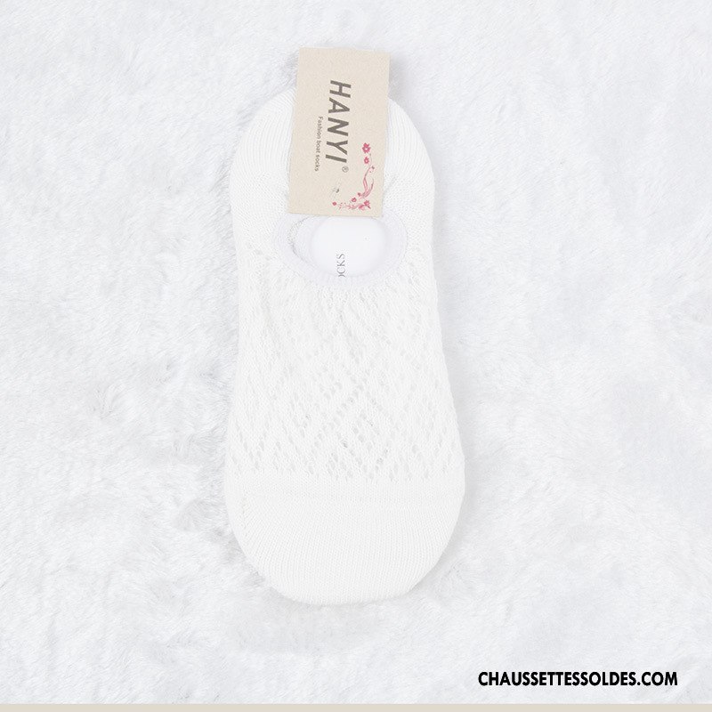 Chaussette Basse Femme Été Chaussettes En Coton Creux Guipure Printemps Invisible Chaussette Basse Coupée Bleu Clair Pure