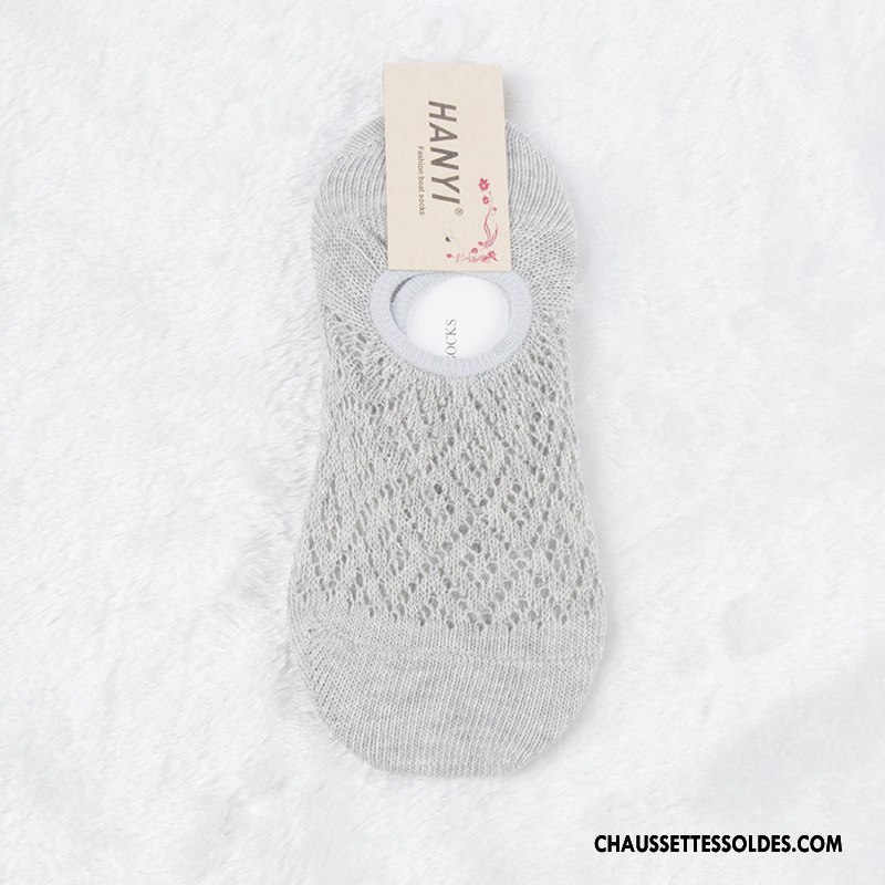 Chaussette Basse Femme Été Chaussettes En Coton Creux Guipure Printemps Invisible Chaussette Basse Coupée Bleu Clair Pure