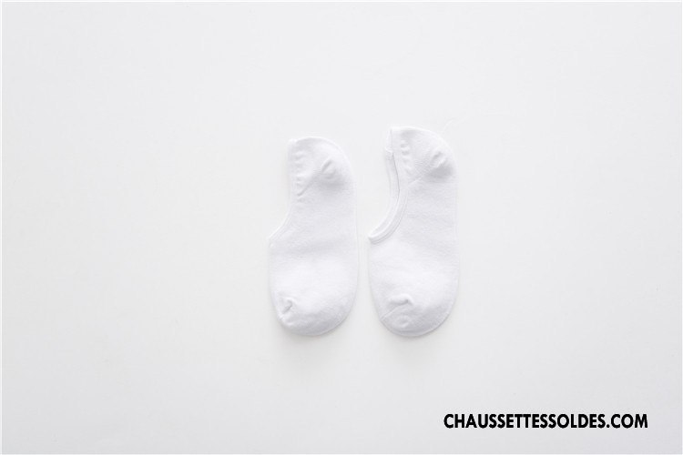 Chaussette Basse Femme Été Coton Bio 100% Coton Invisible Printemps Chaussette Courte Couleurs De Bonbons Pure Gris Clair