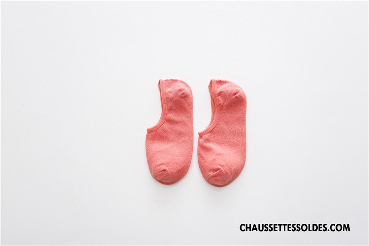 Chaussette Basse Femme Été Coton Bio 100% Coton Invisible Printemps Chaussette Courte Couleurs De Bonbons Pure Gris Clair