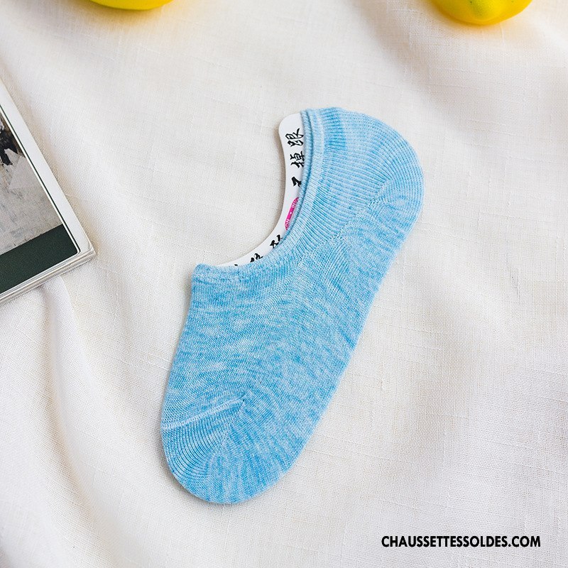 Chaussette Basse Femme Été Dame Silicone Antidérapant Chaussette Basse Coupée Invisible Couleurs De Bonbons Pure Violet Clair