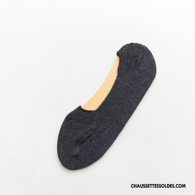Chaussette Basse Femme Été Matelassé Respirant Invisible Printemps Le Nouveau Pure Jaune Clair