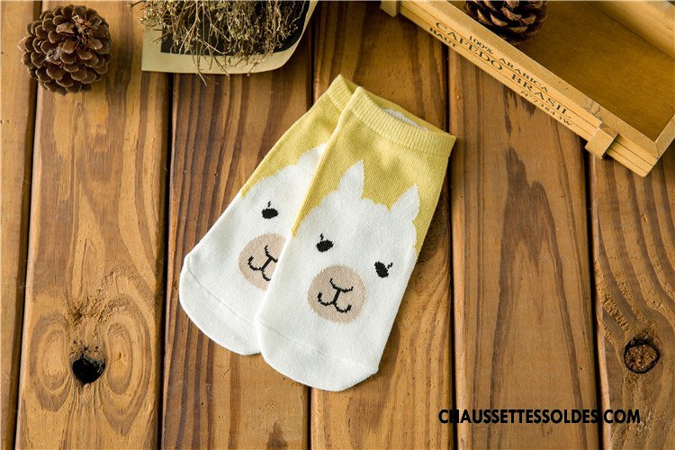 Chaussette Basse Femme Été Ours Charmant Chaussette Basse Coupée Chaussette Courte Le Nouveau Vert Clair