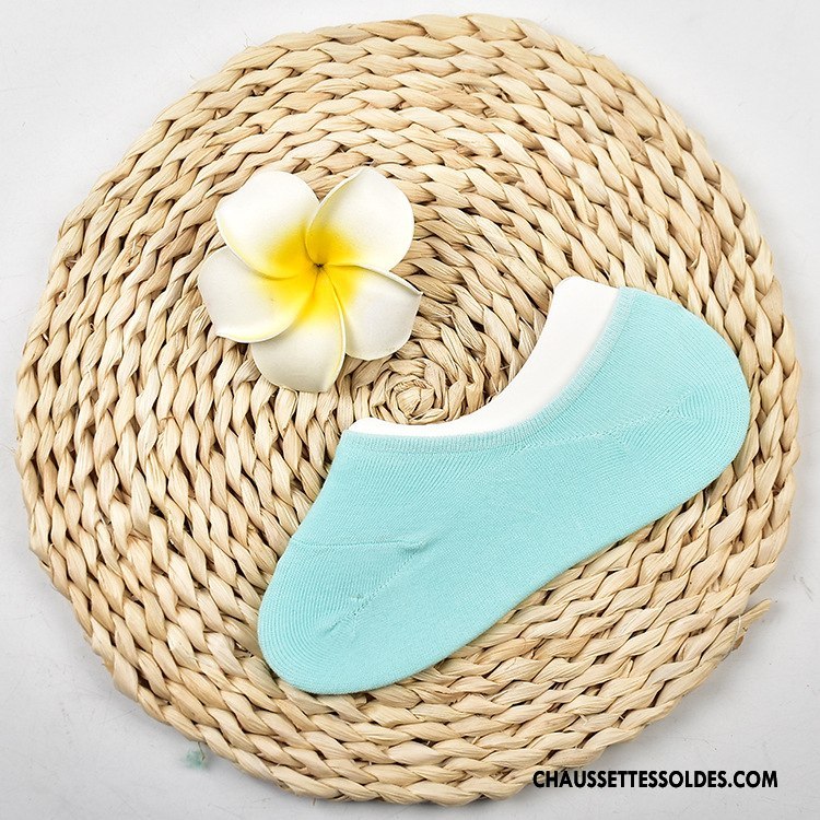 Chaussette Basse Femme Été Silicone Tous Les Assortis Invisible Printemps Chaussette Basse Coupée Pure Rouge