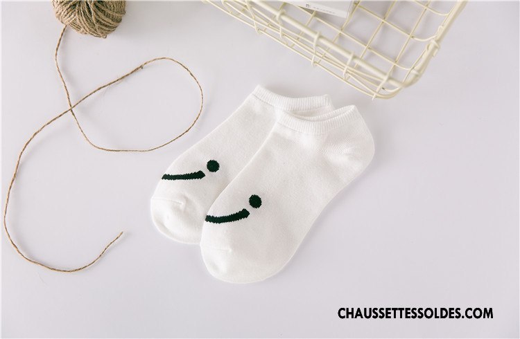 Chaussette Basse Femme Été Souriant Le Nouveau Chaussette Basse Coupée Printemps Chaussette Courte Rose