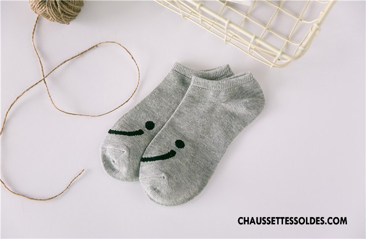 Chaussette Basse Femme Été Souriant Le Nouveau Chaussette Basse Coupée Printemps Chaussette Courte Rose