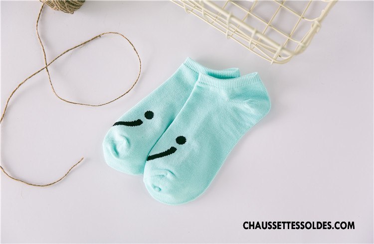 Chaussette Basse Femme Été Souriant Le Nouveau Chaussette Basse Coupée Printemps Chaussette Courte Rose
