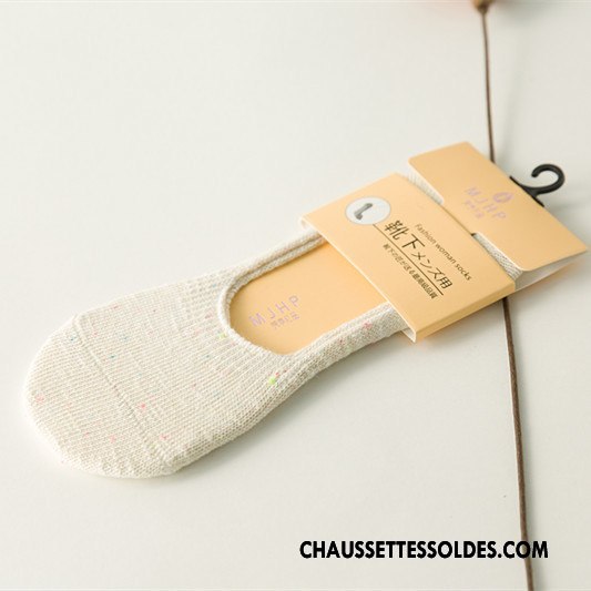 Chaussette Basse Femme Été Yarn Antidérapant Style Chaud Silicone Bambou Coloré