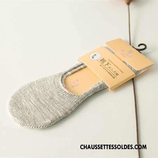 Chaussette Basse Femme Été Yarn Antidérapant Style Chaud Silicone Bambou Coloré