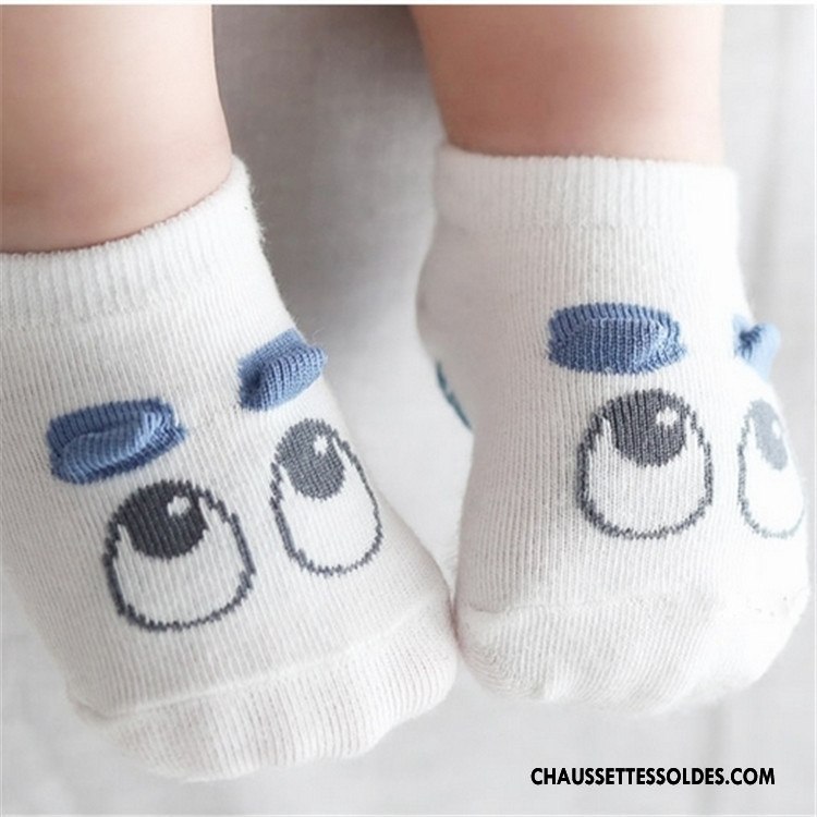 Chaussette Basse Fille Antidérapant Bébé Coton Petit Dimensionnel Dessin Animé Rose