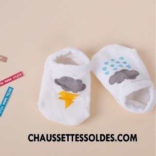 Chaussette Basse Fille Antidérapant Bébé Dessin Animé Chaussette Basse Coupée Enfant Asymétrie Gris
