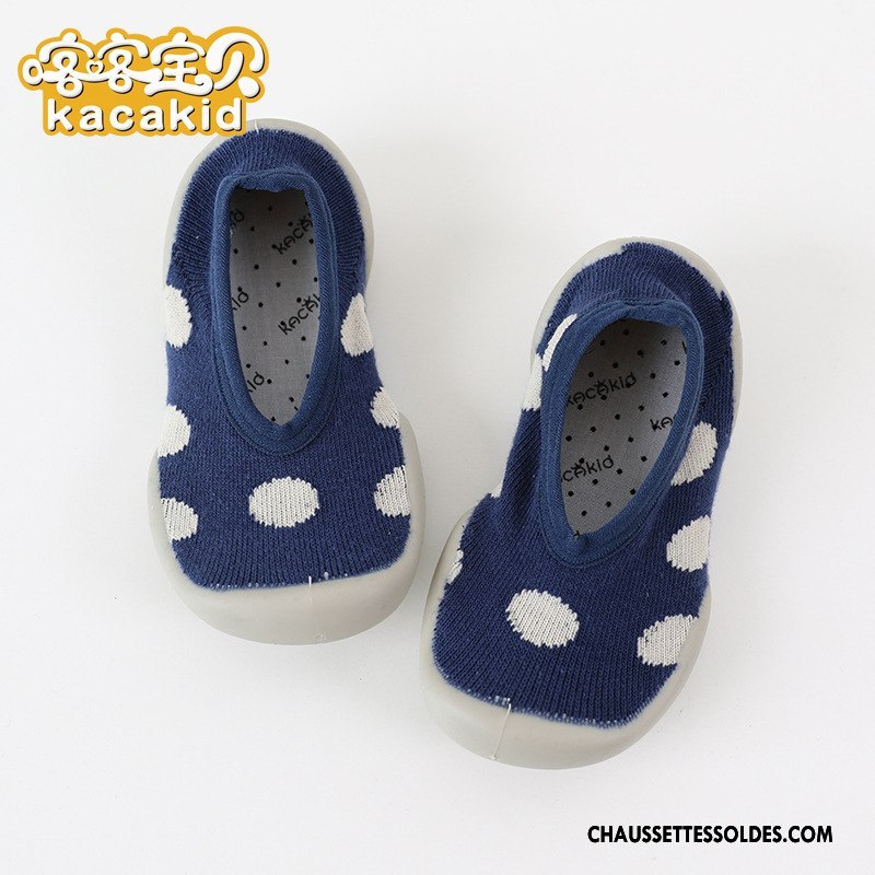Chaussette Basse Fille Antidérapant Semelle Doux Chaussette Basse Coupée Enfant Bébé Intérieur Rouge