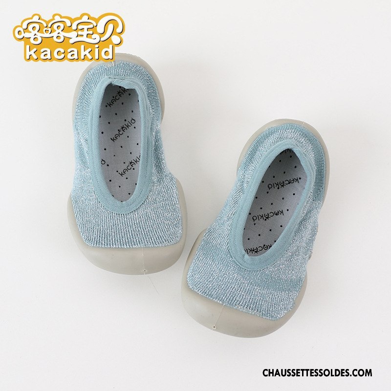Chaussette Basse Fille Antidérapant Semelle Doux Chaussette Basse Coupée Enfant Bébé Intérieur Rouge