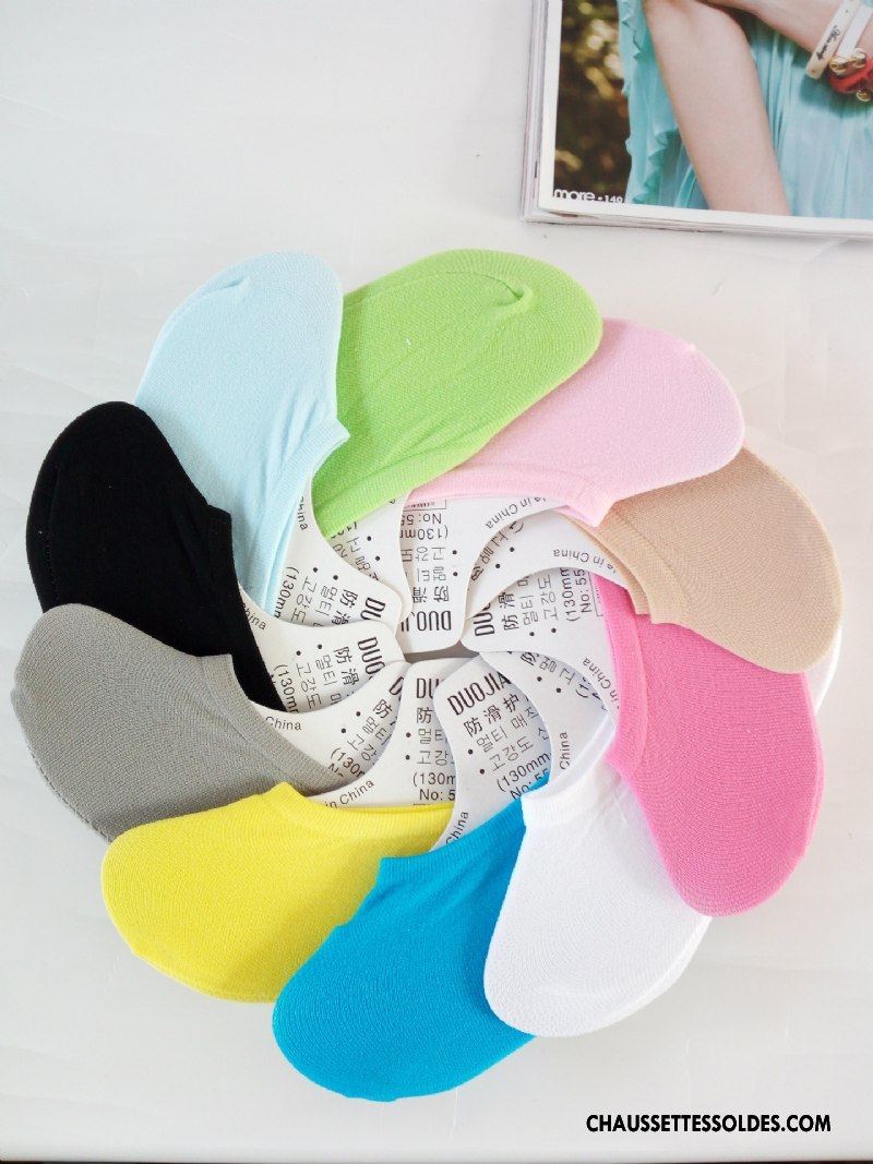 Chaussette Basse Fille Bébé Invisible Légère Antidérapant Silicone Été Violet Clair