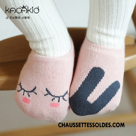 Chaussette Basse Fille Bébé Renforcé Terry Homme Souriant Le Nouveau Multicolore Rose