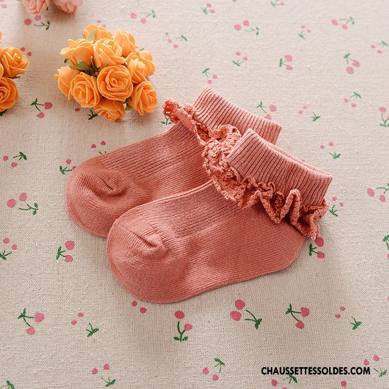 Chaussette Basse Fille Chaussette Courte Printemps Dentelle Femme Bouche Libre Le Nouveau Rose