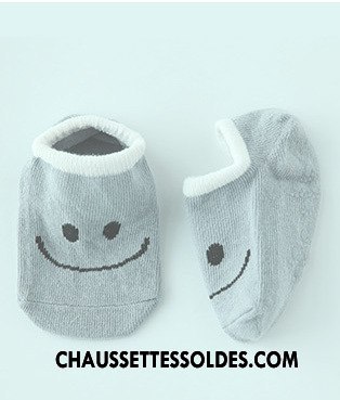 Chaussette Basse Fille Enfant Bébé Antidérapant Coton Bio Souriant Chaussette Basse Coupée Blanc