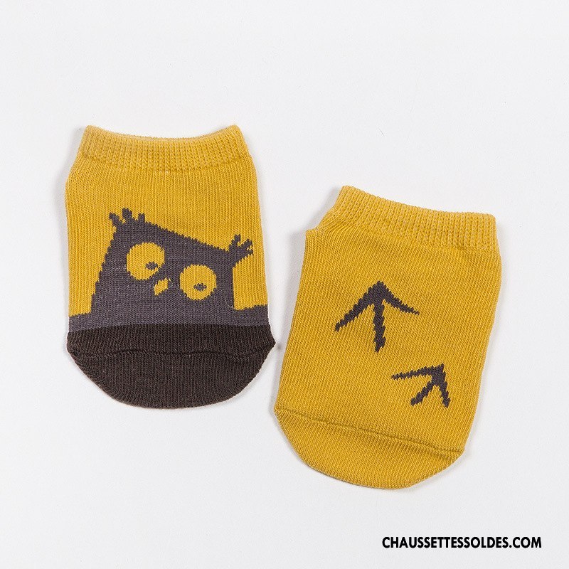 Chaussette Basse Fille L'automne Dessin Animé 100% Coton Printemps Le Nouveau Enfant Blanc