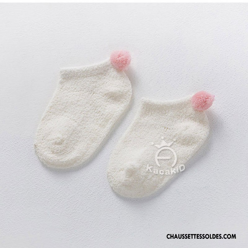 Chaussette Basse Fille Le Nouveau Antidérapant Chaussette Courte Hiver Femme Enfant Rose