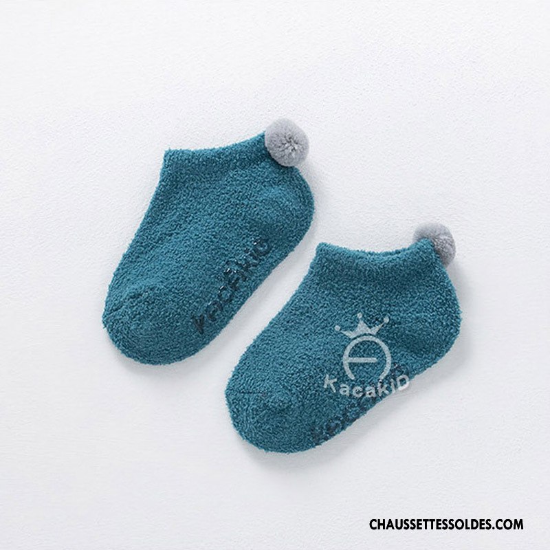 Chaussette Basse Fille Le Nouveau Antidérapant Chaussette Courte Hiver Femme Enfant Rose