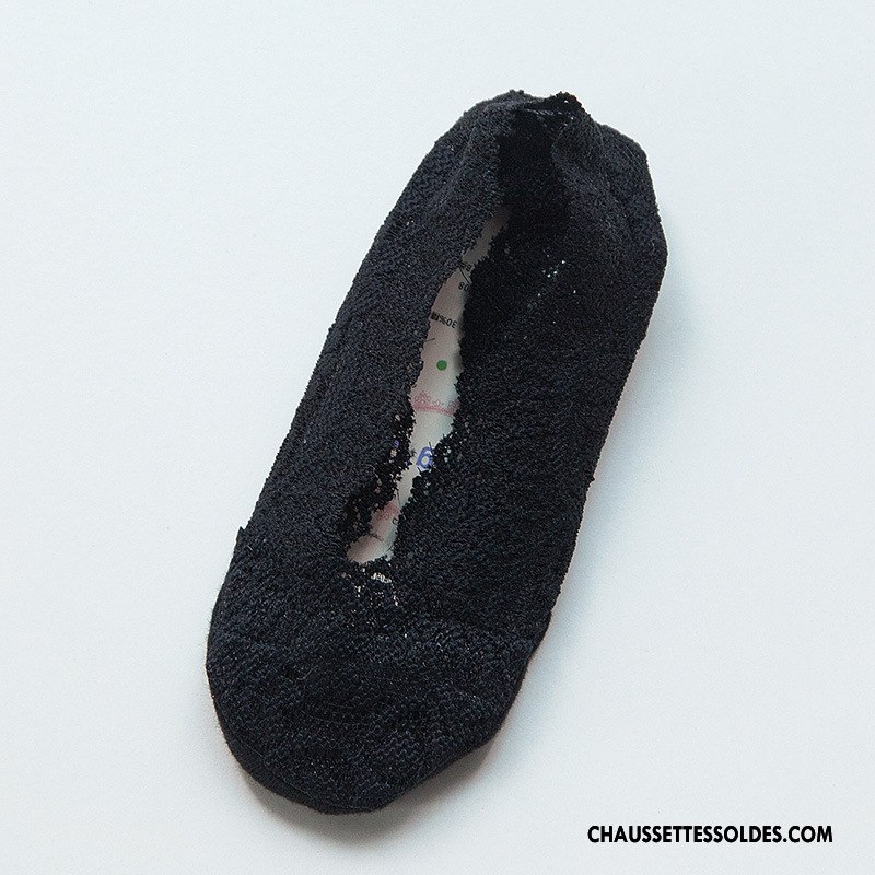 Chaussette Basse Fille Légère Antidérapant Invisible Été Enfant Dentelle Blanc Clair