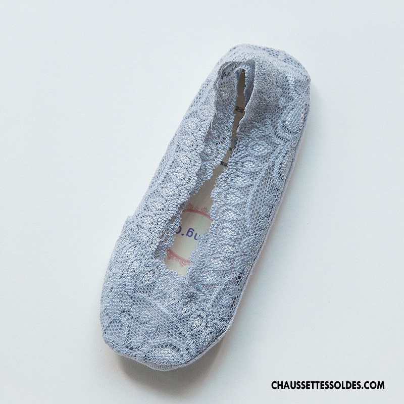Chaussette Basse Fille Légère Antidérapant Invisible Été Enfant Dentelle Blanc Clair