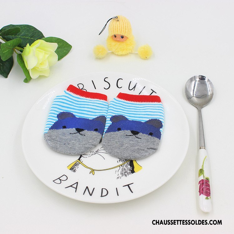 Chaussette Basse Fille Légère Été Bébé Antidérapant Enfant Femme Blanc