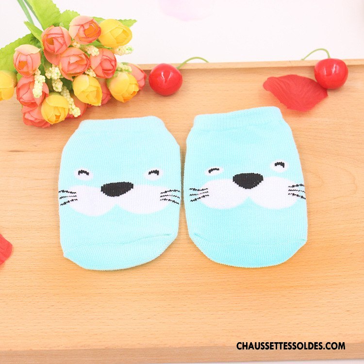Chaussette Basse Fille Légère Été Bébé Antidérapant Enfant Femme Blanc