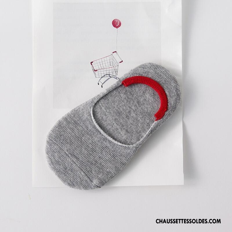 Chaussette Basse Fille Matelassé Enfant Silicone Été Coton Bio Invisible Couleurs De Bonbons Bleu