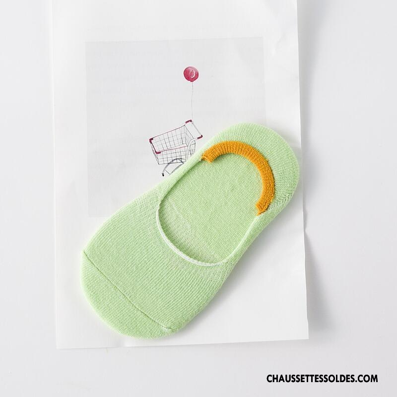 Chaussette Basse Fille Matelassé Enfant Silicone Été Coton Bio Invisible Couleurs De Bonbons Bleu