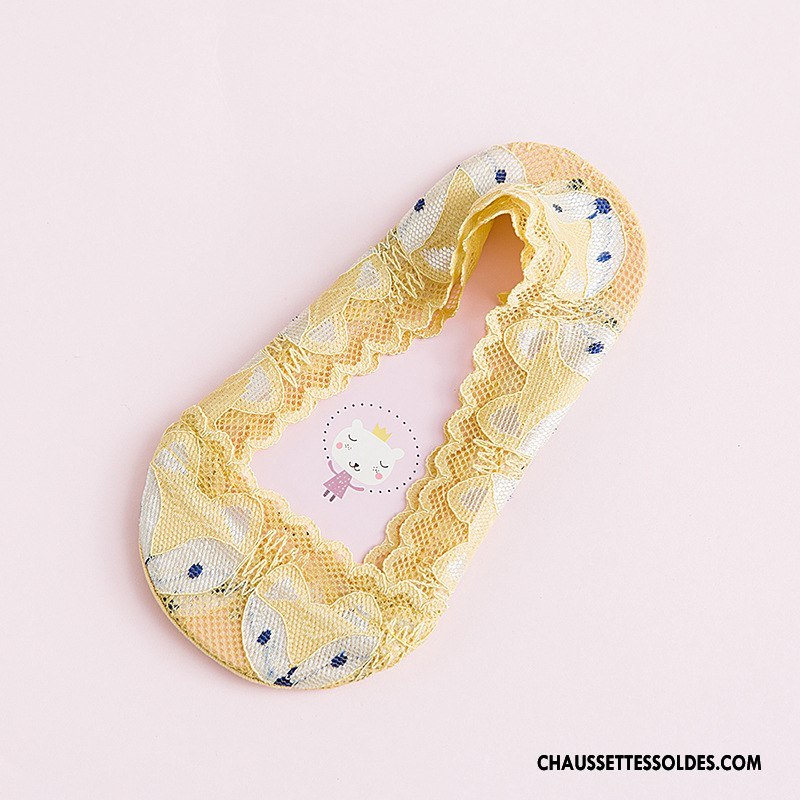 Chaussette Basse Fille Printemps Renard Bébé Petit Enfant Femme Blanc