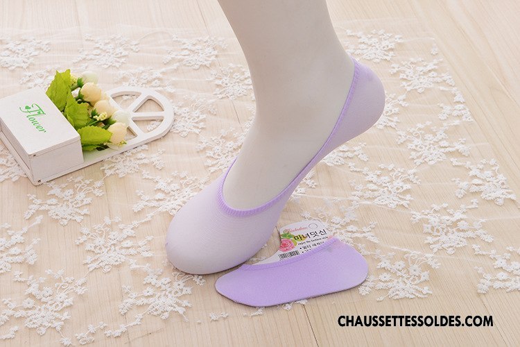 Chaussette Basse Fille Silicone Chaussette Basse Coupée Invisible Bébé Enfant Été Couleurs De Bonbons Or Clair