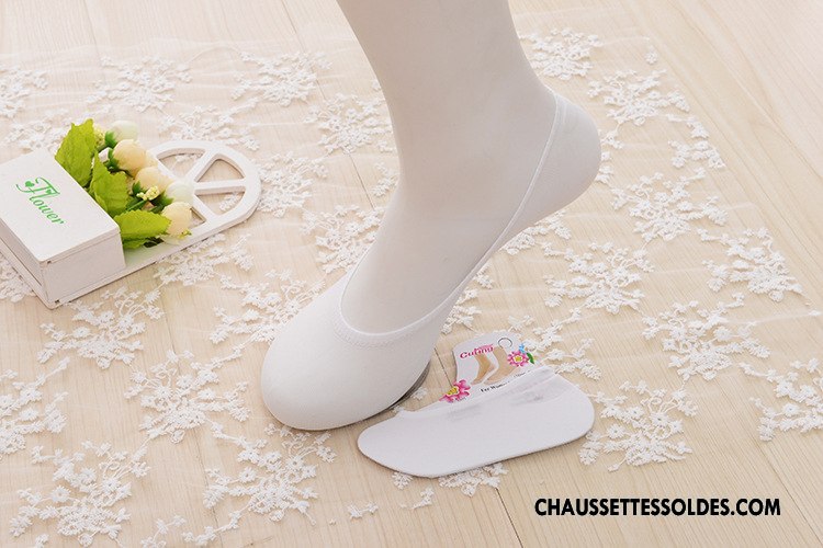Chaussette Basse Fille Silicone Chaussette Basse Coupée Invisible Bébé Enfant Été Couleurs De Bonbons Or Clair