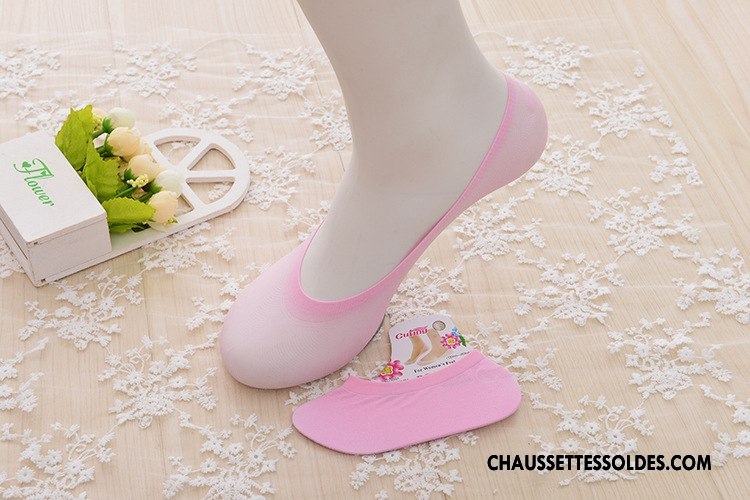 Chaussette Basse Fille Silicone Chaussette Basse Coupée Invisible Bébé Enfant Été Couleurs De Bonbons Or Clair