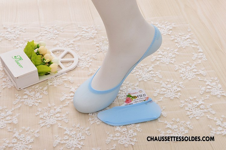 Chaussette Basse Fille Silicone Chaussette Basse Coupée Invisible Bébé Enfant Été Couleurs De Bonbons Or Clair