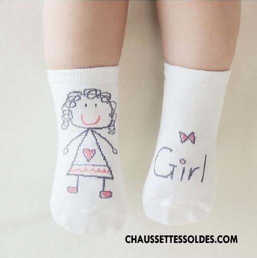 Chaussette Basse Fille Souriant Coton Bio Enfant Bébé Antidérapant Jaune