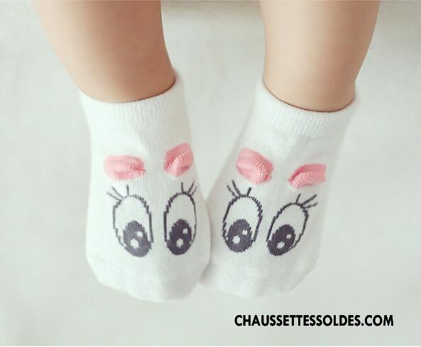 Chaussette Basse Fille Souriant Coton Bio Enfant Bébé Antidérapant Jaune