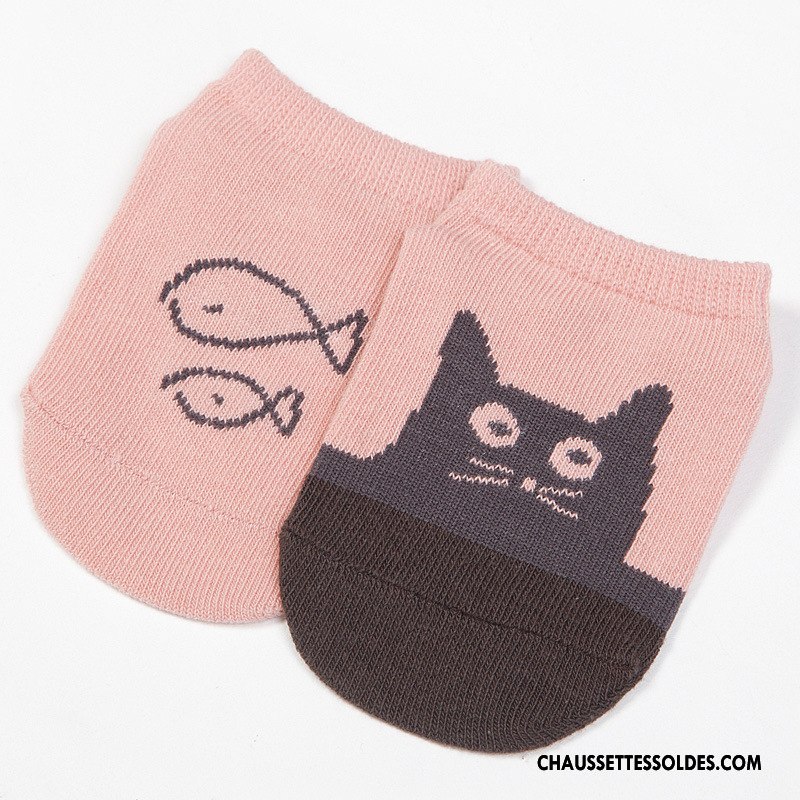 Chaussette Basse Fille Été Chaussette Basse Coupée Matelassé Petit Enfant Bébé Rose
