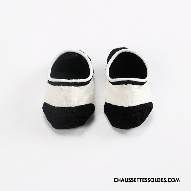 Chaussette Basse Fille Été Invisible Le Nouveau Coton Bio Courte Antidérapant Couleurs Mixtes Jaune