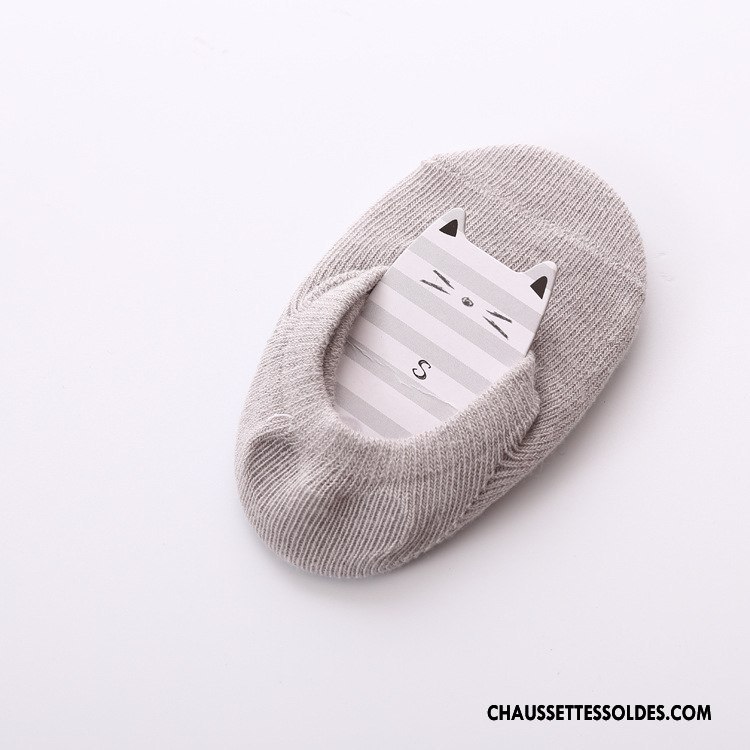 Chaussette Basse Garçon Antidérapant Bébé Chaussette Basse Coupée Invisible Rose Clair