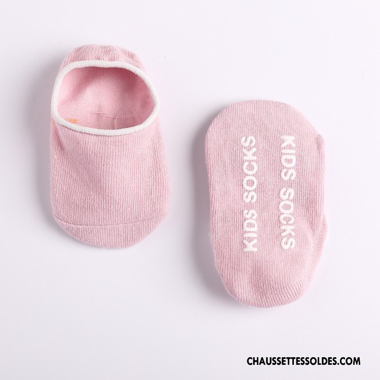Chaussette Basse Garçon Antidérapant Bébé Chaussette Basse Coupée Invisible Rose Clair