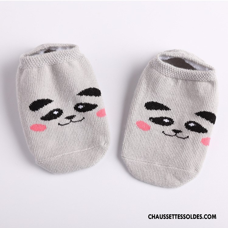 Chaussette Basse Garçon Antidérapant Bébé Chaussette Basse Coupée Invisible Rose Clair