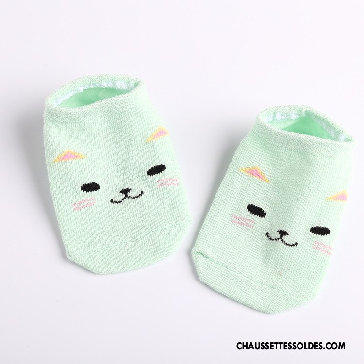 Chaussette Basse Garçon Antidérapant Bébé Chaussette Basse Coupée Invisible Rose Clair