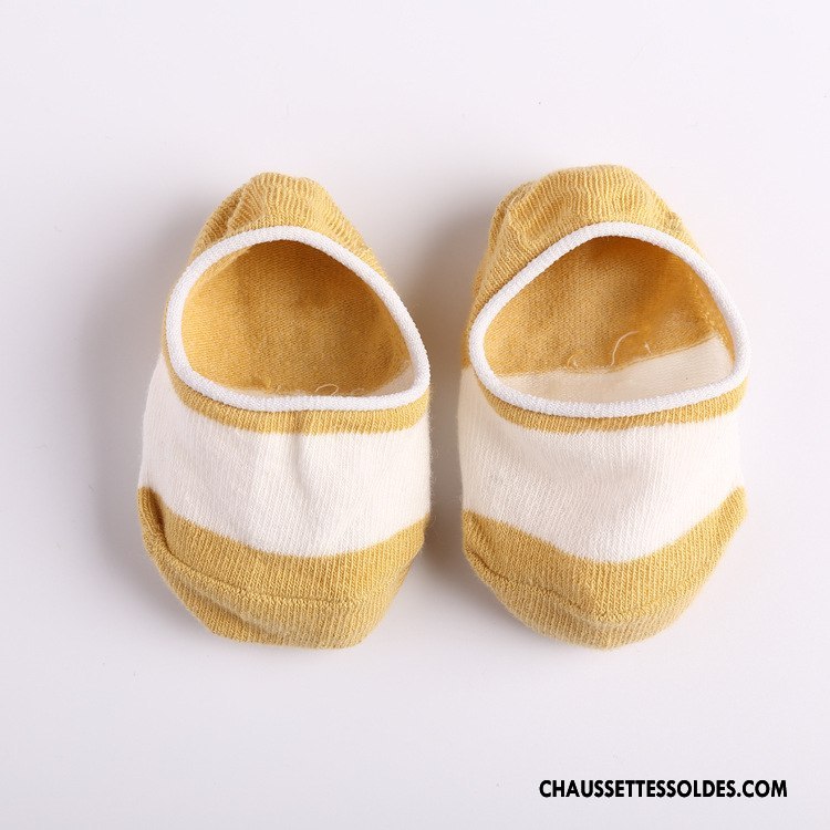 Chaussette Basse Garçon Antidérapant Bébé Chaussette Basse Coupée Invisible Rose Clair