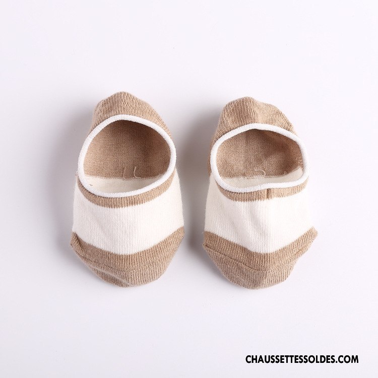 Chaussette Basse Garçon Antidérapant Bébé Chaussette Basse Coupée Invisible Rose Clair
