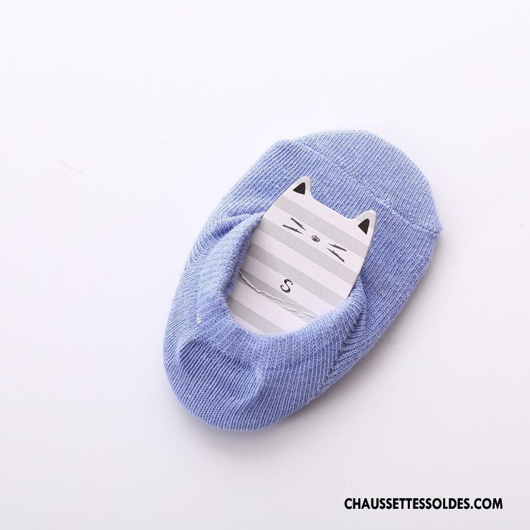 Chaussette Basse Garçon Antidérapant Bébé Chaussette Basse Coupée Invisible Rose Clair