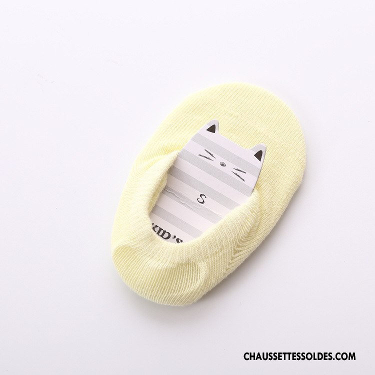 Chaussette Basse Garçon Antidérapant Bébé Chaussette Basse Coupée Invisible Rose Clair