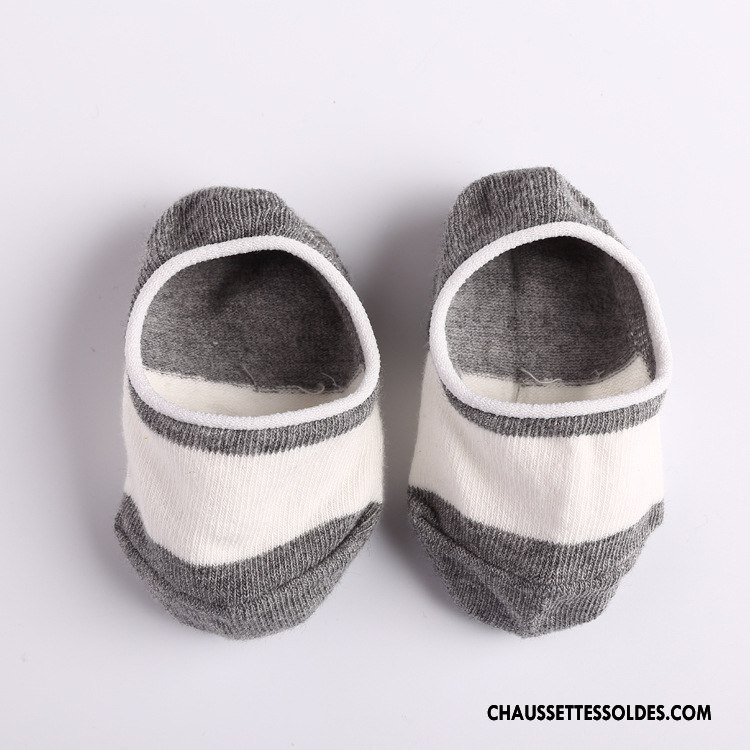 Chaussette Basse Garçon Antidérapant Bébé Chaussette Basse Coupée Invisible Rose Clair