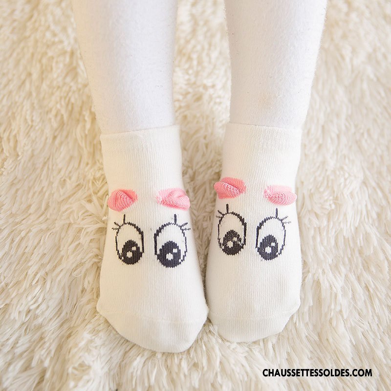 Chaussette Basse Garçon Antidérapant Enfant Bébé Chaussette Basse Coupée Coton Bio Dessin Animé Jaune