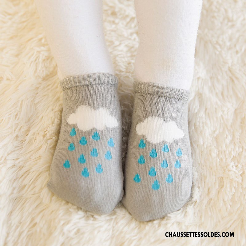 Chaussette Basse Garçon Antidérapant Enfant Bébé Chaussette Basse Coupée Coton Bio Dessin Animé Jaune